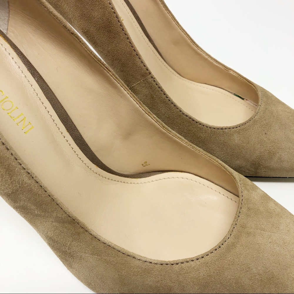 Enzo Angiolini Taupe Suede Eu Padilla Stilettos 9M - Picture 7 of 8